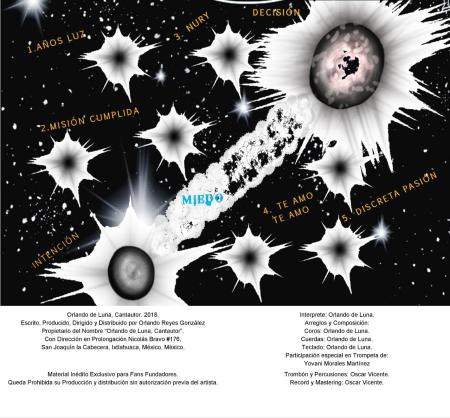 Contraportada del álbum AÑOS LUZ.